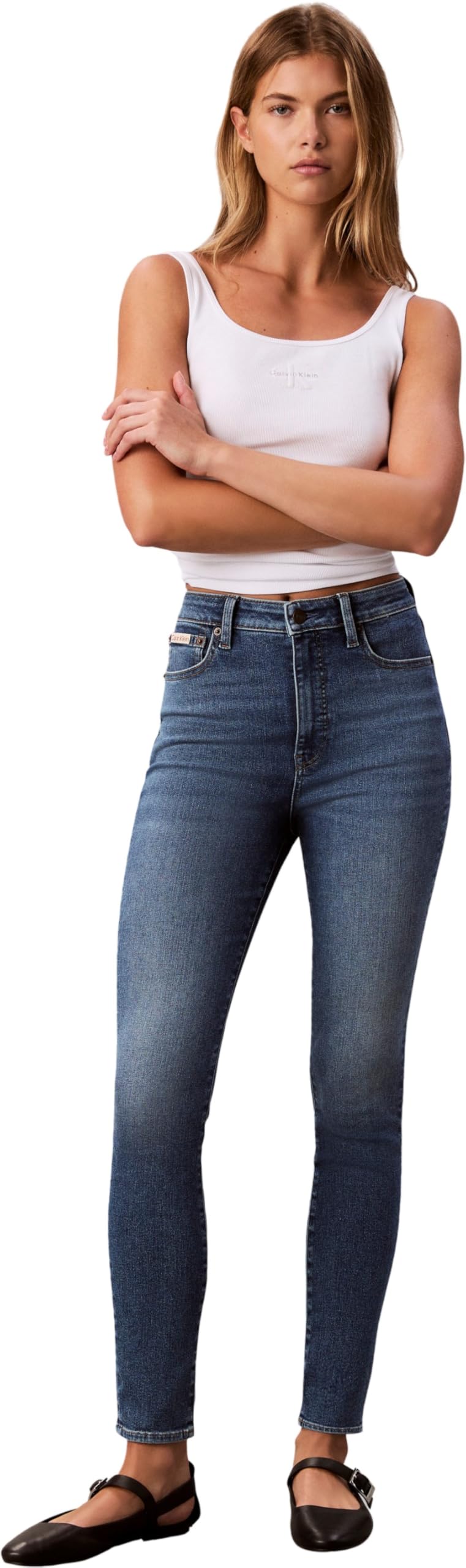 Calvin Klein High Rise Skinny Vintage Avenue Lv047d756g - Jeans Mujer
