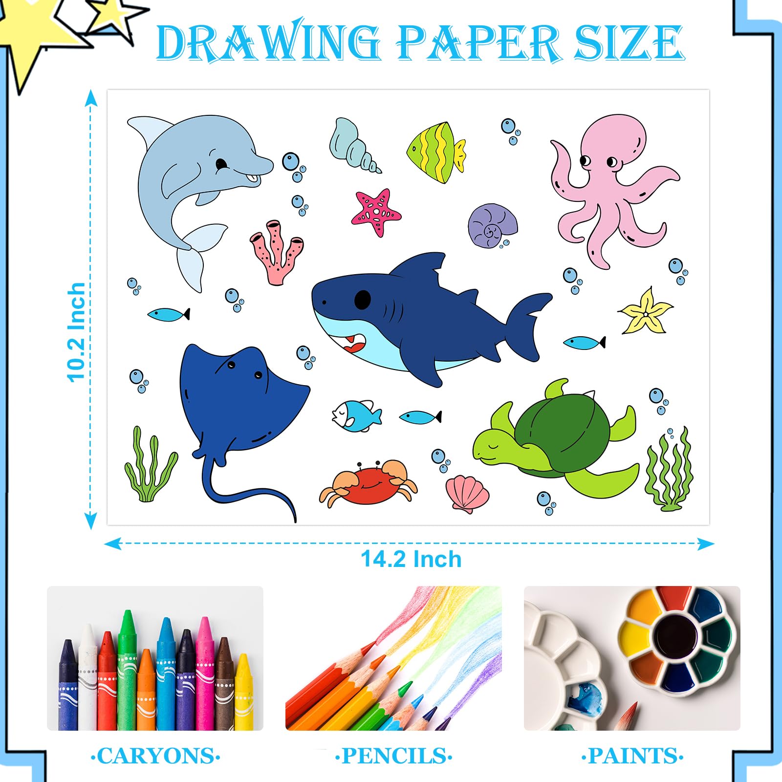 Whaline 24Pcs Hello Summer Coloring Placemats Pool Beach Scene Coloring Activity Paper Mat Hawaii Style Disposable Table Mat For Home Kitchen Table Decor Birthday Party Supplies - View #7