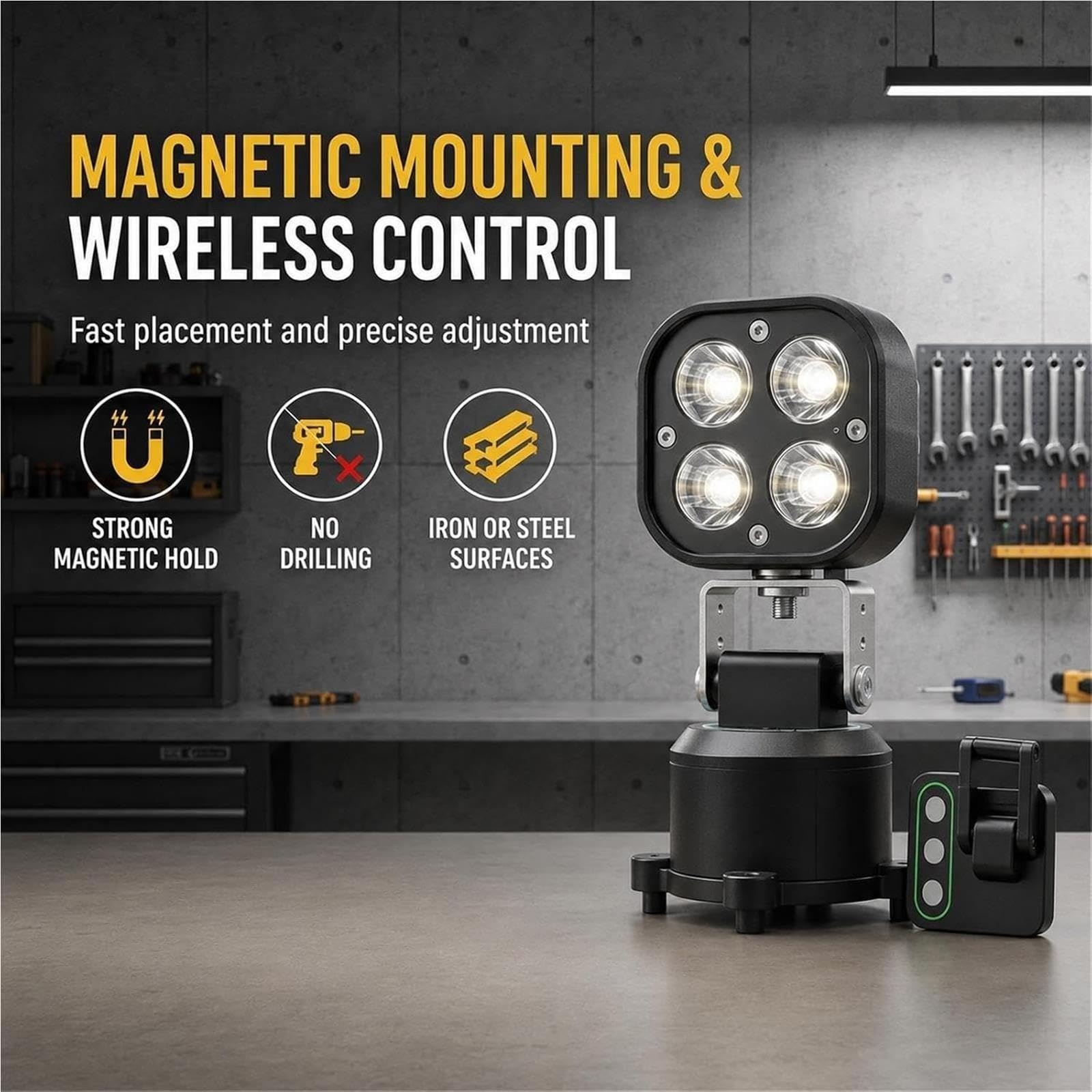 Luce a LED magnetica omnidirezionale, lampada da lavoro fuoristrada