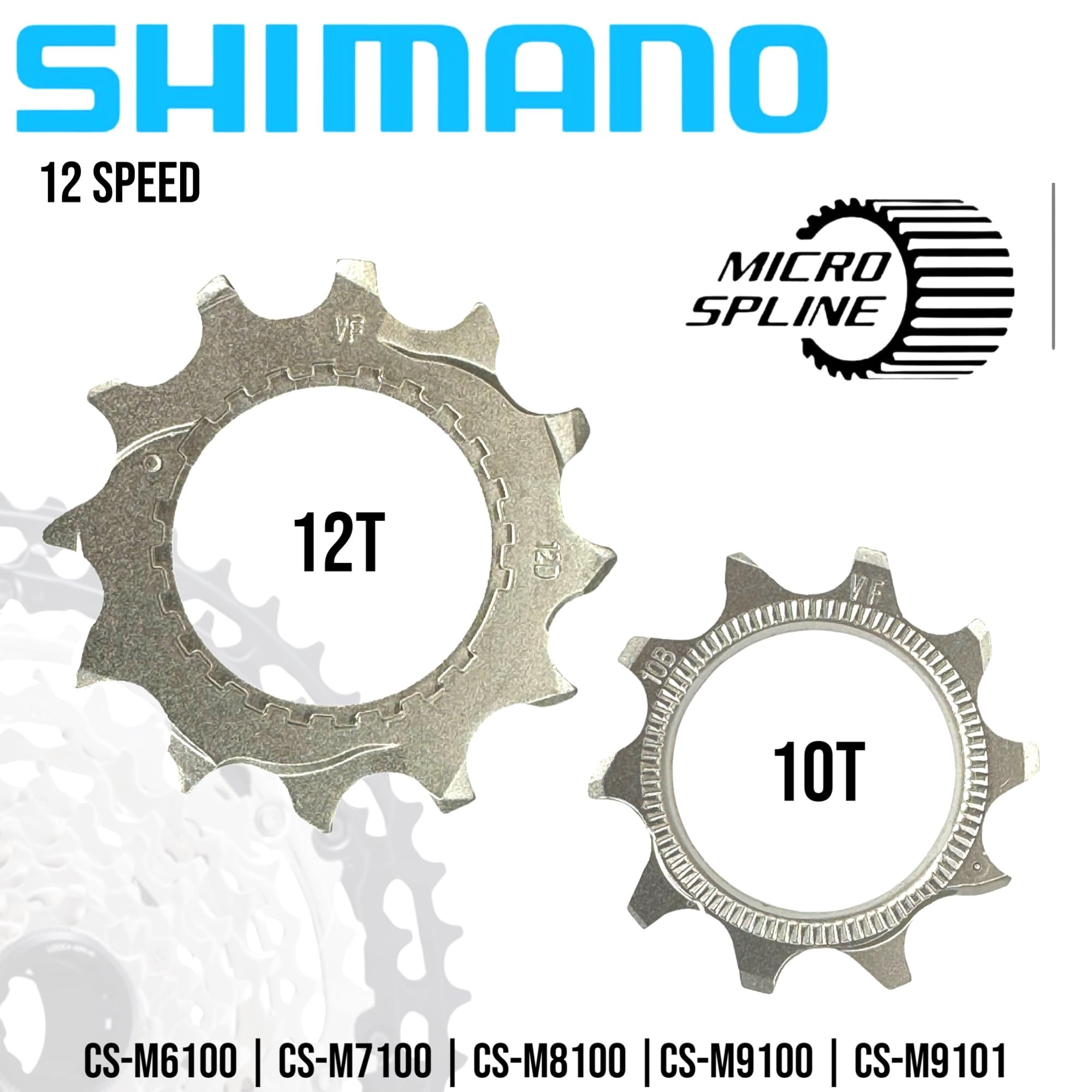 Verschleiß Ersatz Original Ritzel kompatibel mit Shimano Deore SLX XT XTR MTB Ebike für Micro Spline Freilauf 12-Fach Kassetten CS-M6100 I CS-M7100 I CS-M8100 I CS-M9100