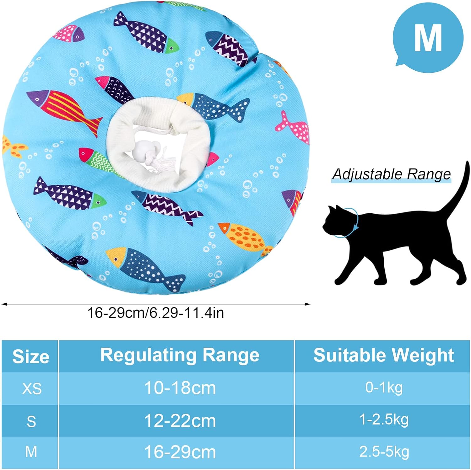 AUXSOUL Cat Cone Collar Pet Recovery Collar for Cat Kitten Puppy Soft Elizabeth Collar for Cats Small after Surgery Cat Cone Collar Anti Scratch,Cat Buster Collar Small(M) - Image 5