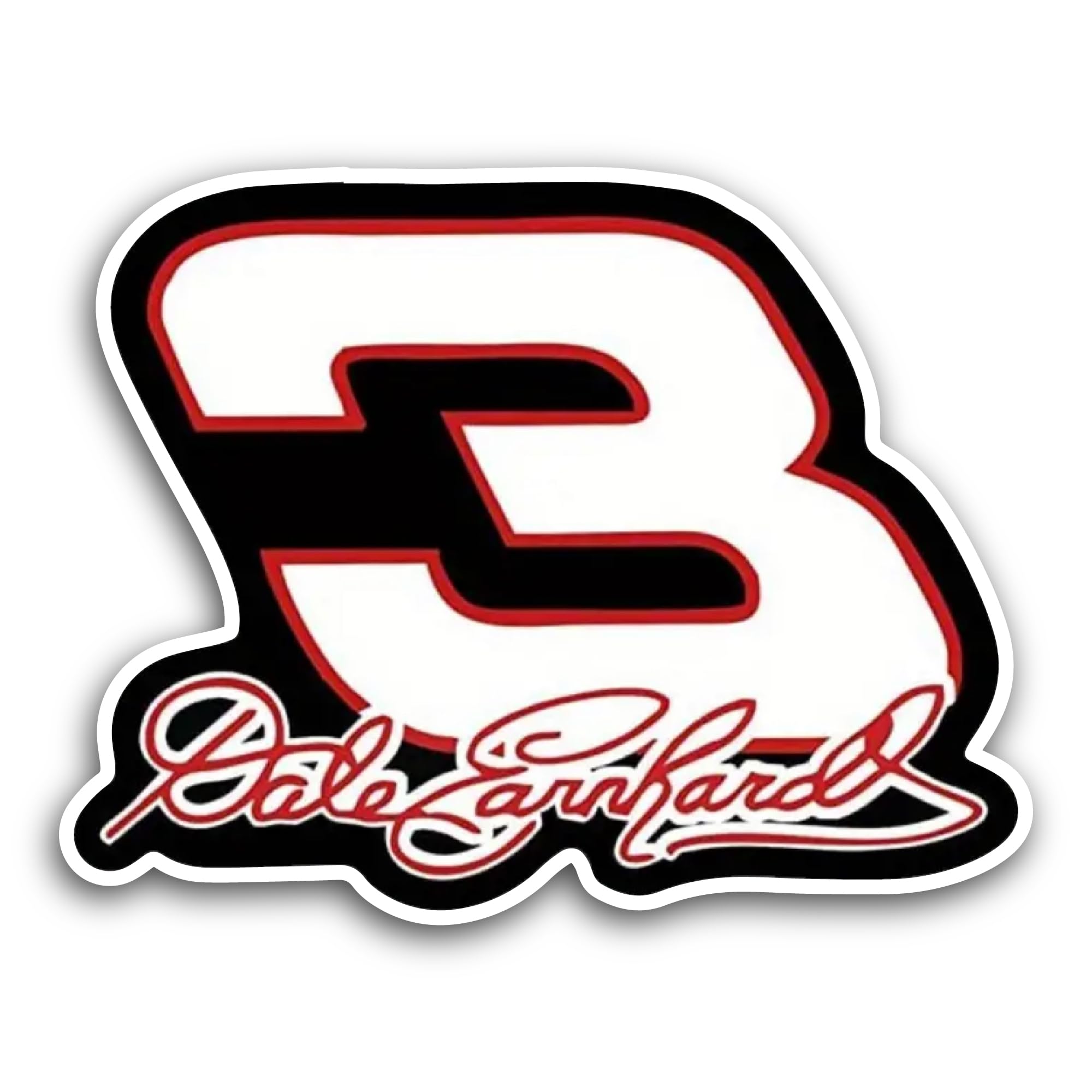 2 (Pieces) 3" and 5" D@le Earnhardt Sticker, Waterproof Vinyl Decals for Many Purpose Like Cars, Trucks, Laptops, Phones, Windows and More