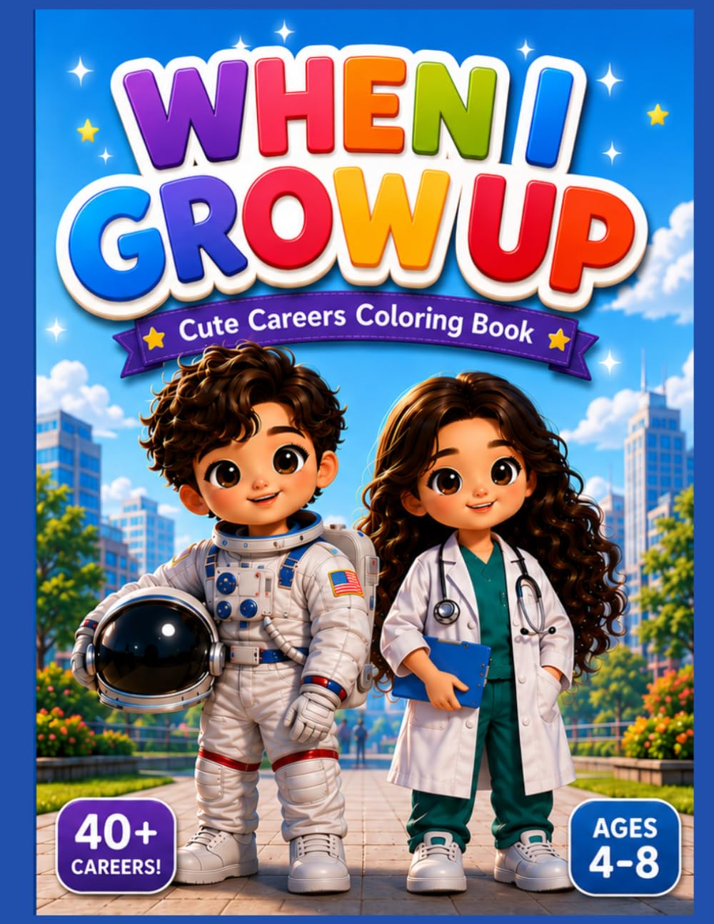 When I Grow Up: A Careers Coloring Book with 40+ Fun Professions for Kids Ages 4–8