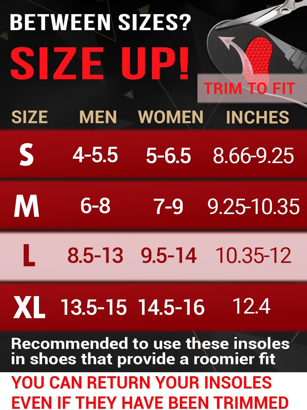 CRUVHEAL Work Pro Comfort Insoles - Shock Absorption - Low Arch - Cushioning Anti Fatigue Shoe Insert Men Women - Non-Slip - Soft Comfortable Work Boot Insoles - Foot Pain Relief (L, Black) - Image 5