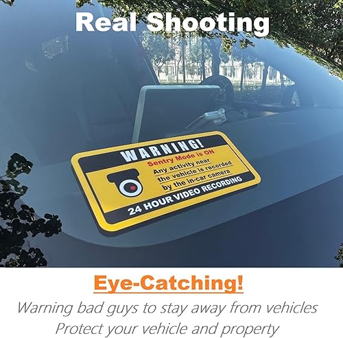 Miniatura 4 de Adhesivos de seguimiento GPS de advertencia para automóvil, 4 x 2 pulgadas, sistema de alarma de seguimiento GPS, antirrobo, adhesivos estáticos