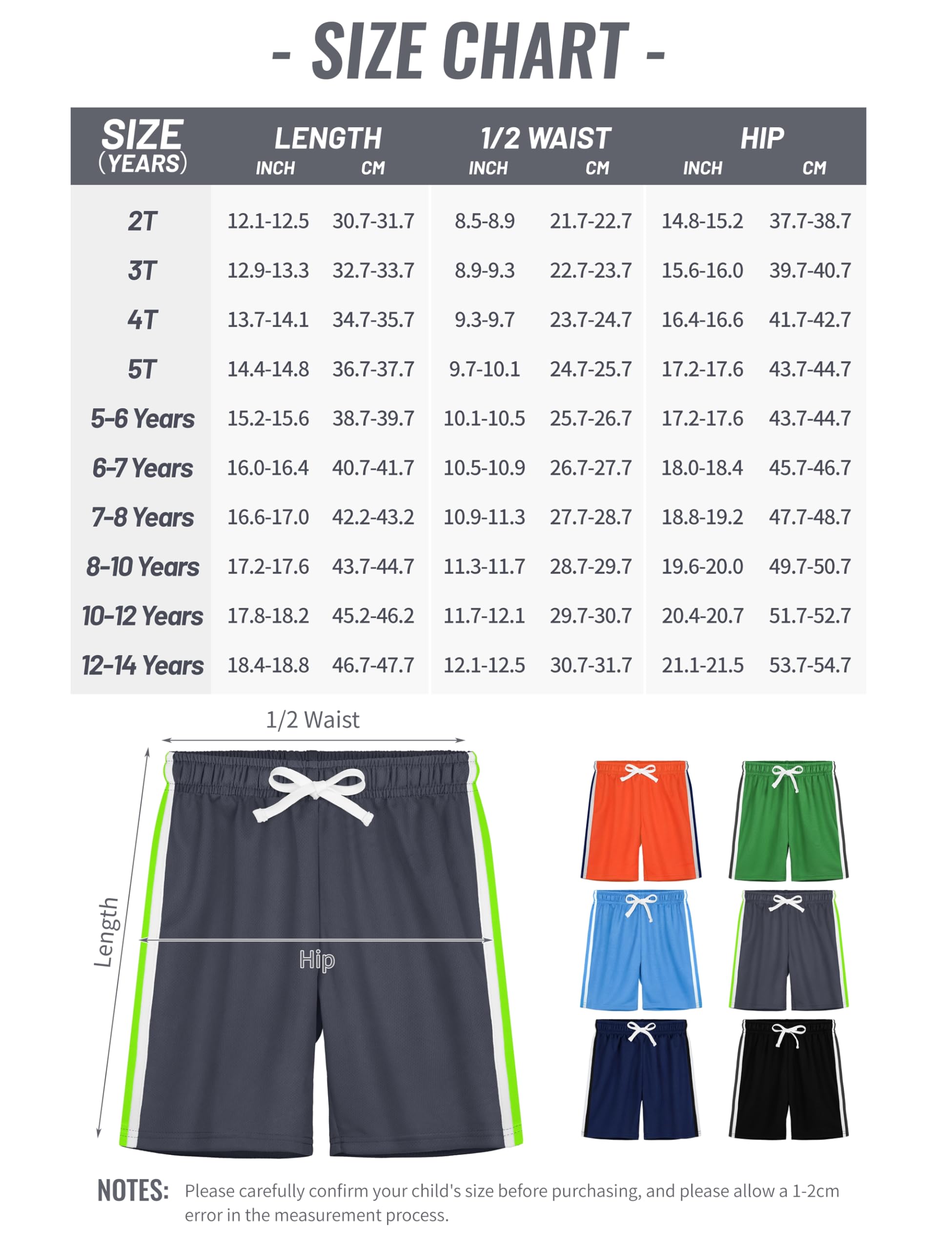 YERIOK 6 Pack Toddler Boys Athletic Shorts Boys Basketball Mesh Active Sports Gym Soccer Quick Dry Shorts for Summer Black, Navy Blue, Mixed Color B 8-10Y