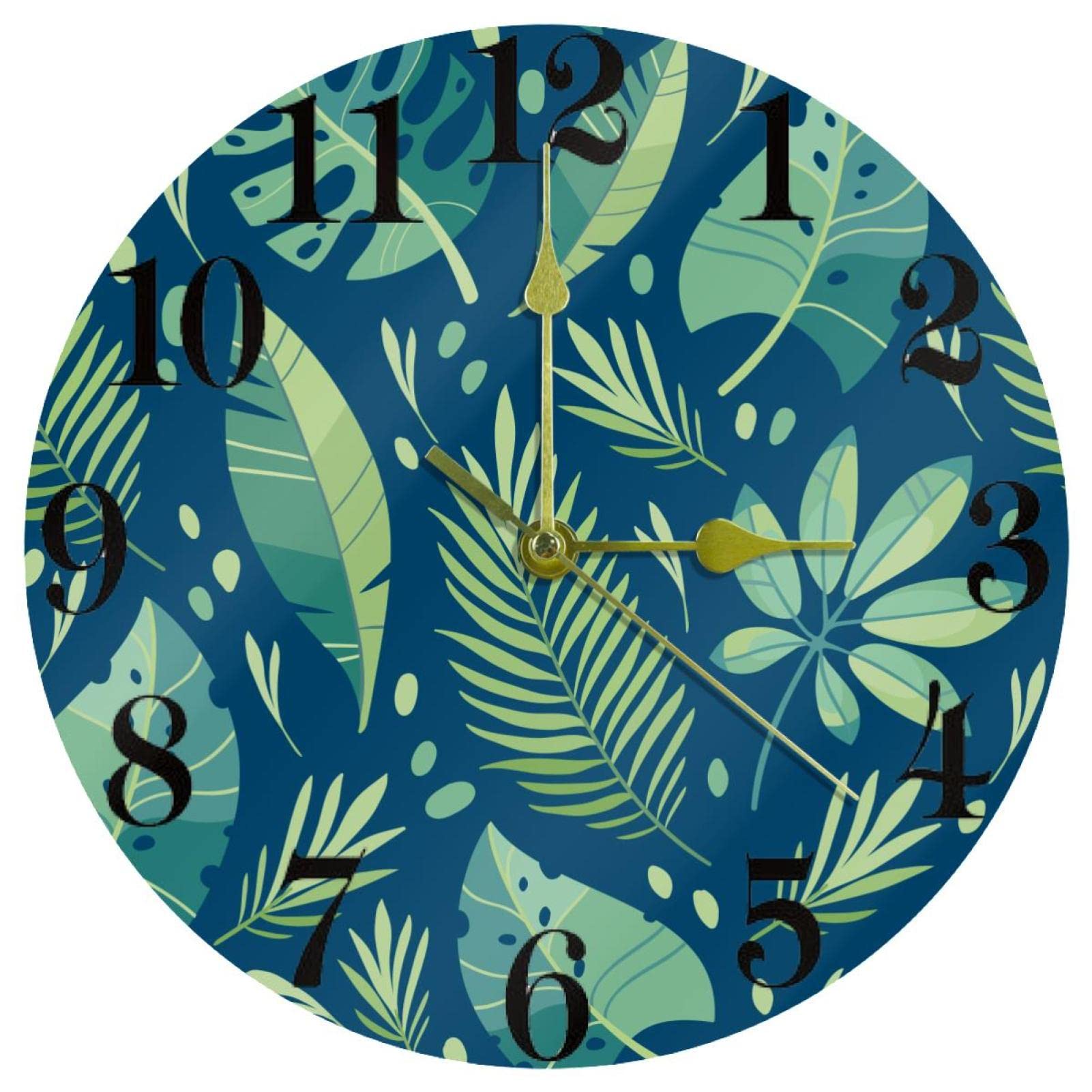 Horloge murale tropicale sans tic-tac pour retrouver le calme au bureau