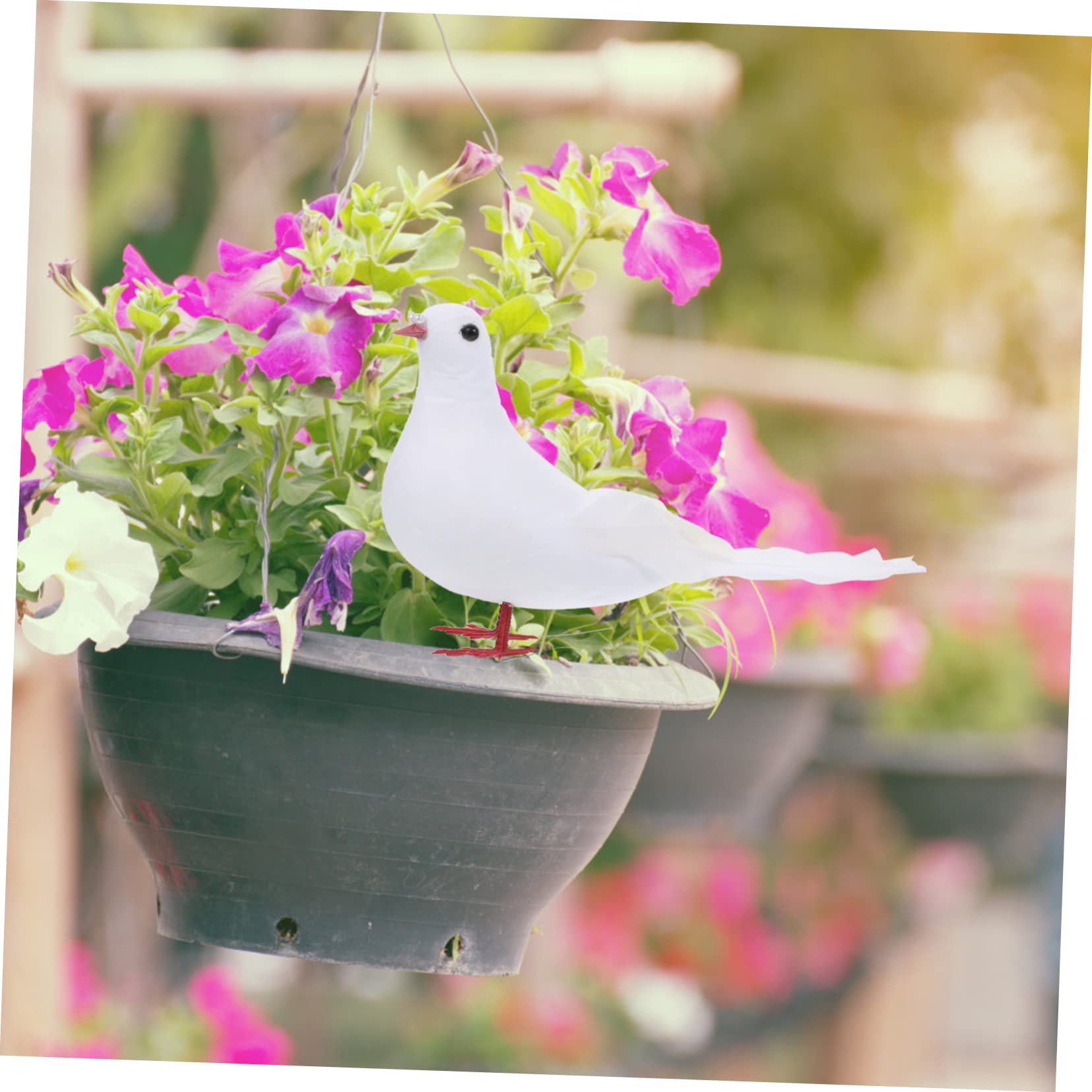 Colombe De Paix Artificielle – Oiseau Simulation En Mousse – Déco Mariage, événement – Blanche