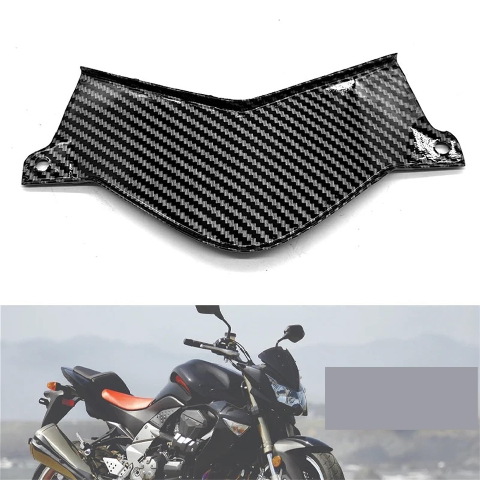 Verschalungen Passend für Kawasaki Z750 2007-2012 Z1000 2007-2009 Motorrad Schwanz Abdeckung Hinten Verkleidung Panel Sitz Gugel Soziusabdeckung(Carbon Fiber Look)