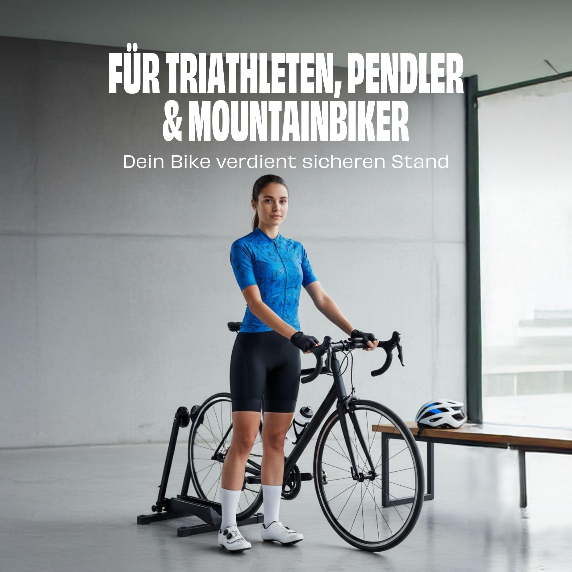 Red Loon Fahrradständer Boden klappbar für MTB Rennrad 20-29 Zoll I Fahrrad Ständer MTB I Radständer Rennrad I Fahrrad Montageständer I Radständer Boden I E-Bike Halter
