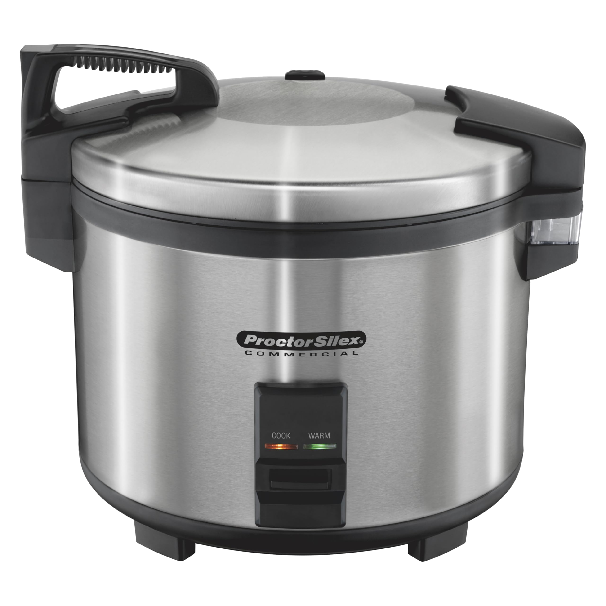 Proctor Silex Commercial 37560R Rice Cooker/Warmer, 60 Cups Cooked Rice Capacity, Nonstick Inner Pot, Hinged Lid, Stainless Steel Housing, Conforms to NSF