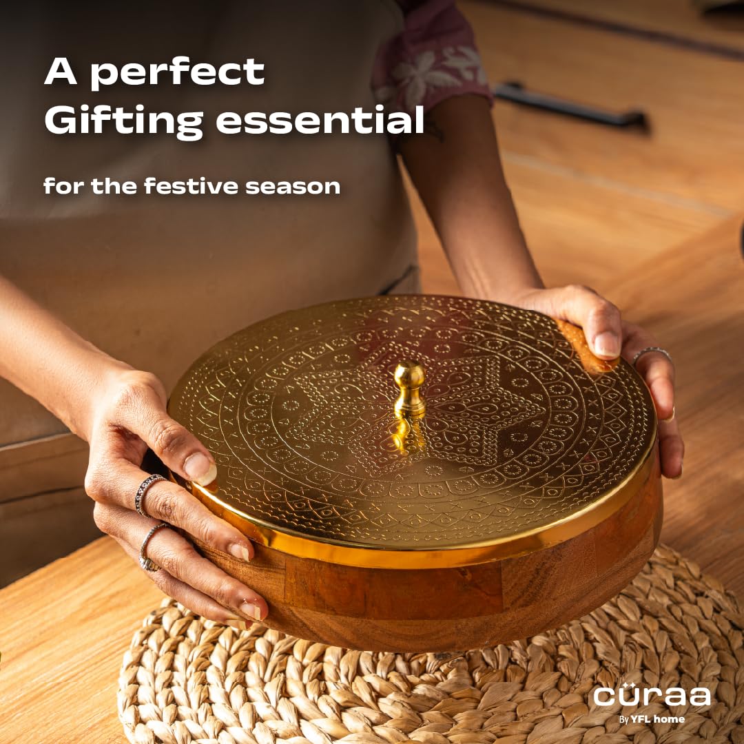 CÜRAA Masala Dani | Acacia Wood Masala Dabba by Chef Sanjyot Keer | Spice Box for Kitchen with 7 Detachable Containers & Spoon | 120ml Each | Gift for Home — Amazon image 7