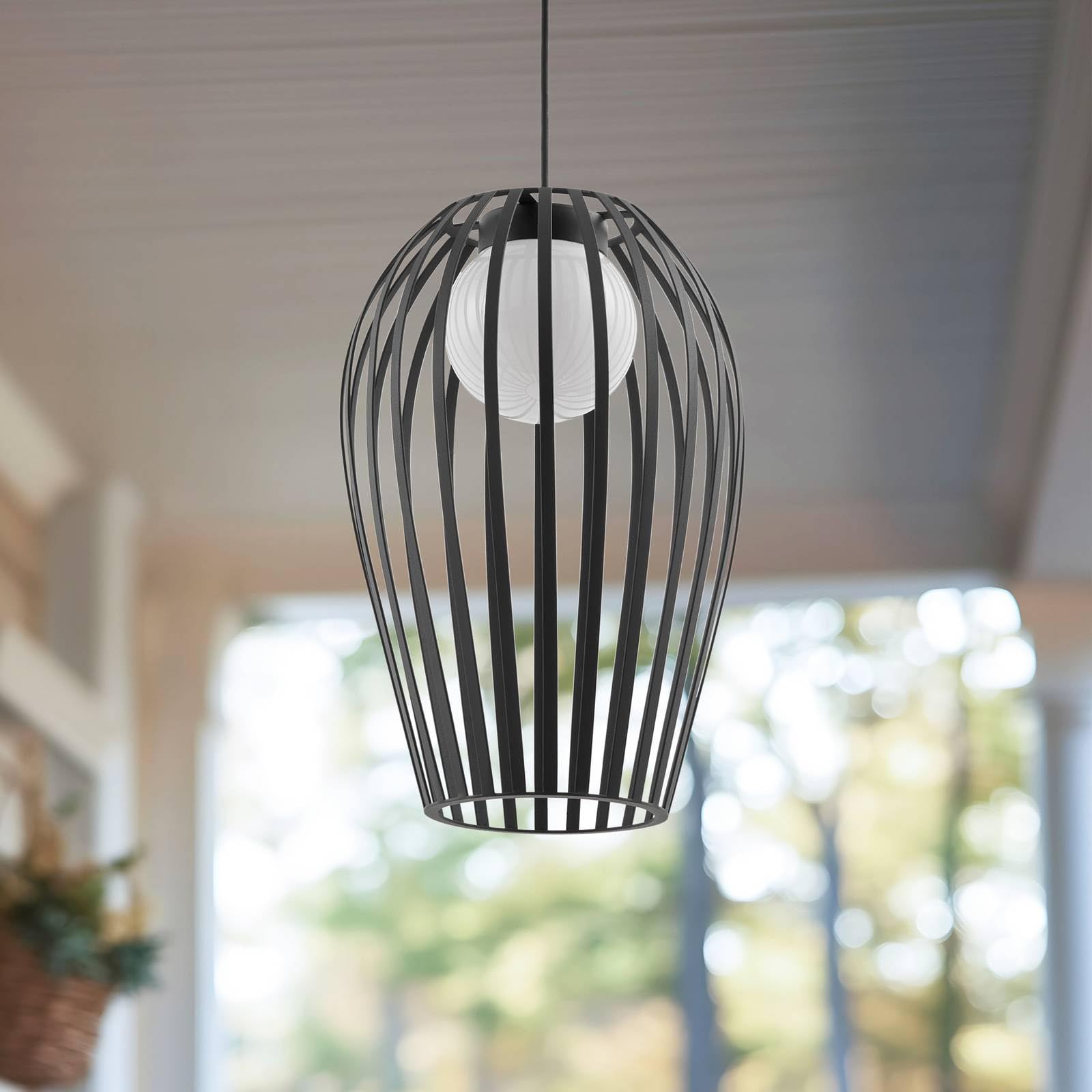 Lucande Marrin Suspension Noir Métal E27 Intensité Variable Moderne