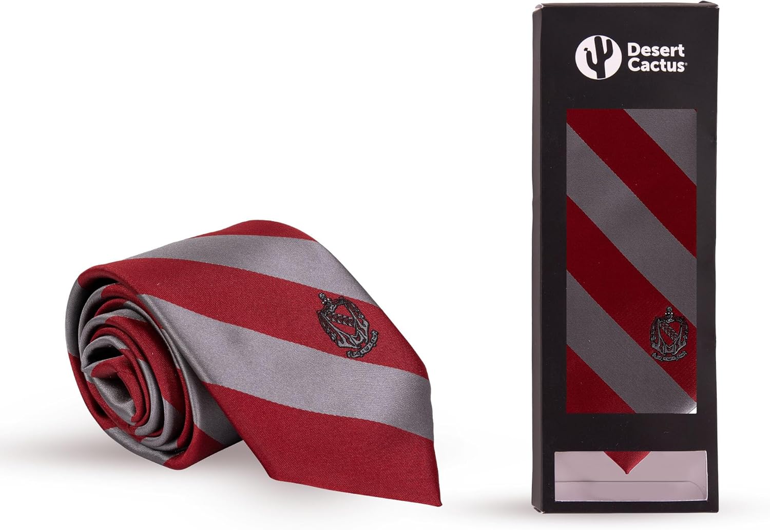 Desert Cactus Tau Kappa Epsilon Neck Tie Teke Fraternity Greek Formal Occasion 100% Polyester Necktie with Logo, Officially Licensed (Style A)