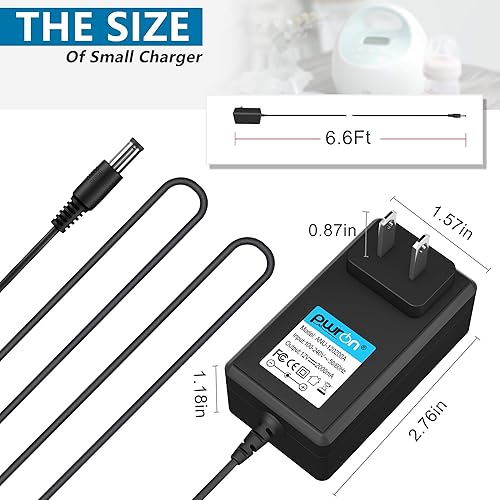 Miniatura 6 de PwrON Adaptador de CA a CC de 12 V, cargador de cable de alimentación compatible con extractor de leche eléctrico Spectra S1  S2  SPS100  SPS200  9