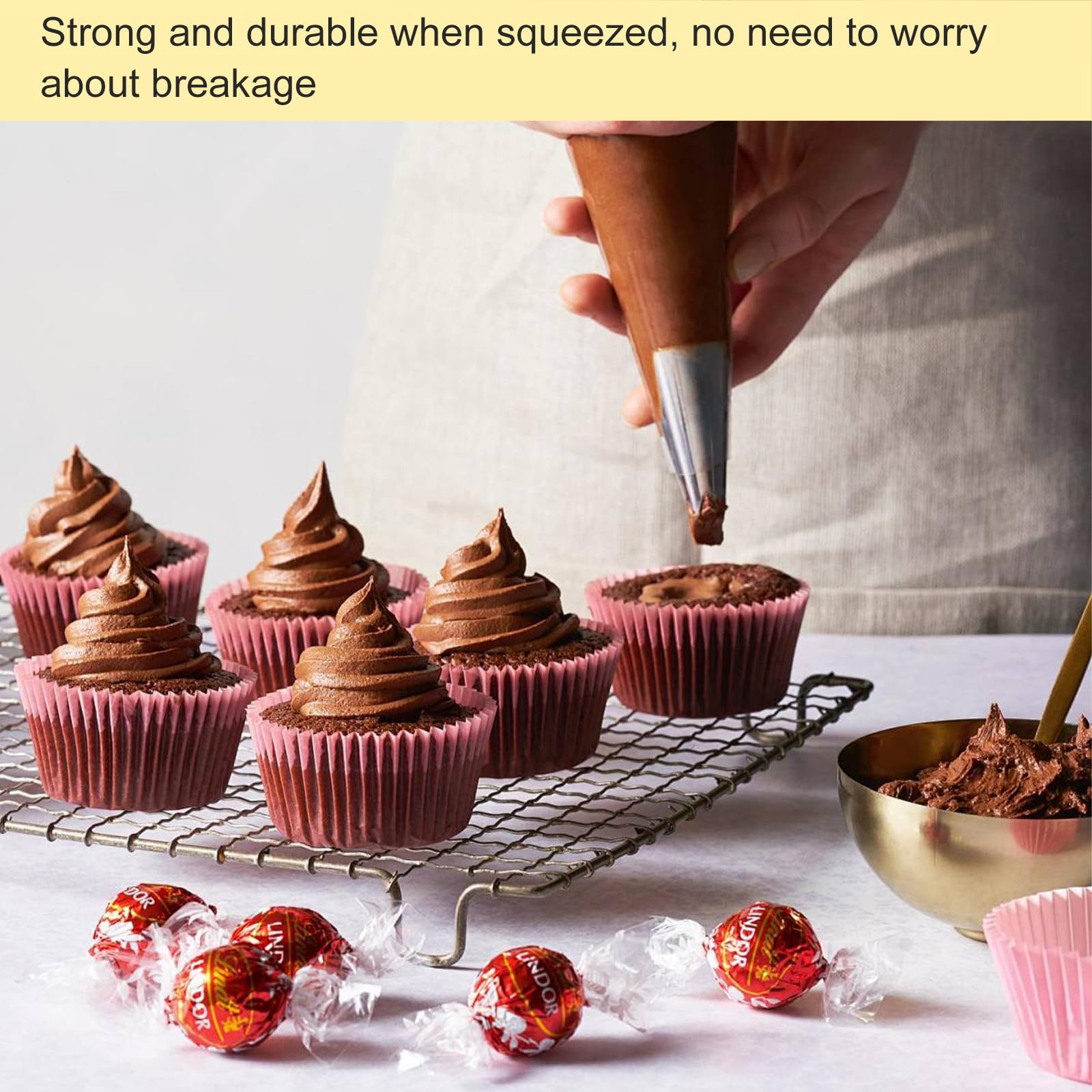 200Pcs Small Piping Bags 8 Inch Disposable Icing Bags Mini Tipless Pastry Piping Bag for Cream Frosting Dessert Decorations - Image 4