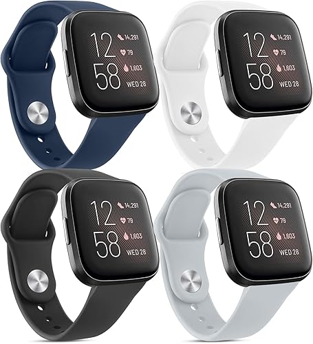 Vanjua Correa para Fitbit Versa 2 bandas para mujeres y hombres, correa de repuesto de silicona suave compatible con Fitbit Versa 2  Fitbit