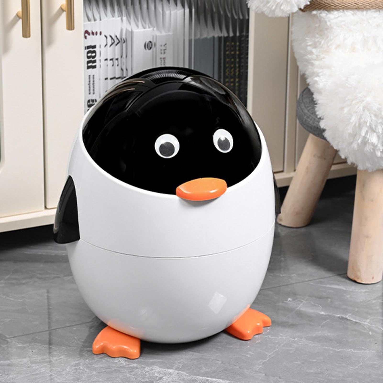 Pinguin-Abfallkorb – Cartoon-Abfallbehälter Für Kinderzimmer | Pinguin-Mülleimer, Schreibtisch-Mülleimer, Pinguin-Mülleimer, Pinguin-Mülleimer, Mülleimer In Tierform Für Auto, Zuhause, Schlafzimmer