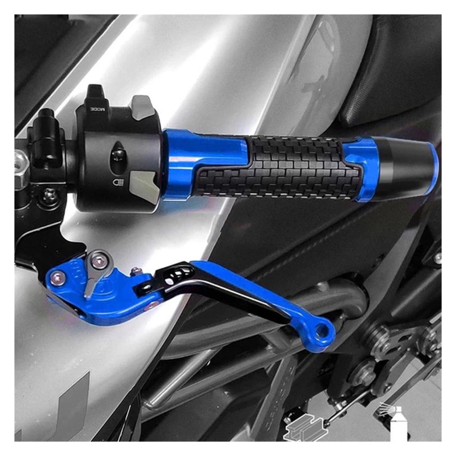Poignées Motos pour Suzuki pour Burgman 650 400 125 200 AN650 AN400 pour Skywave 400 AN125 AN200Moto Guidon Poignées Extrémités Guidon Bouchon Fin Bouchon Poignées Professionnelles (Couleur : 6)
