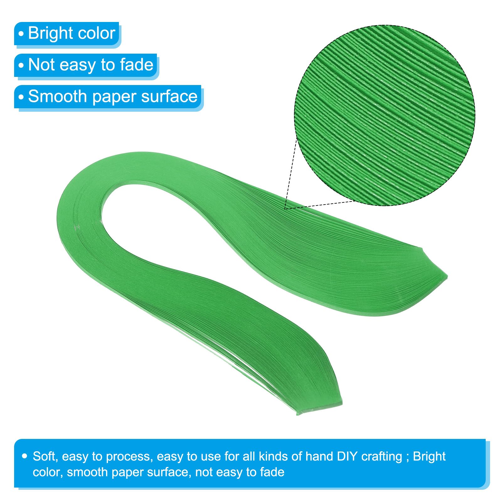 PATIKIL 600pz Strisce di Carta per Quilling 1/8"(3mm)39cm Carta per Quilling per Arte Fai-Da-Te Artigianato a Mano Natale Verde Scuro