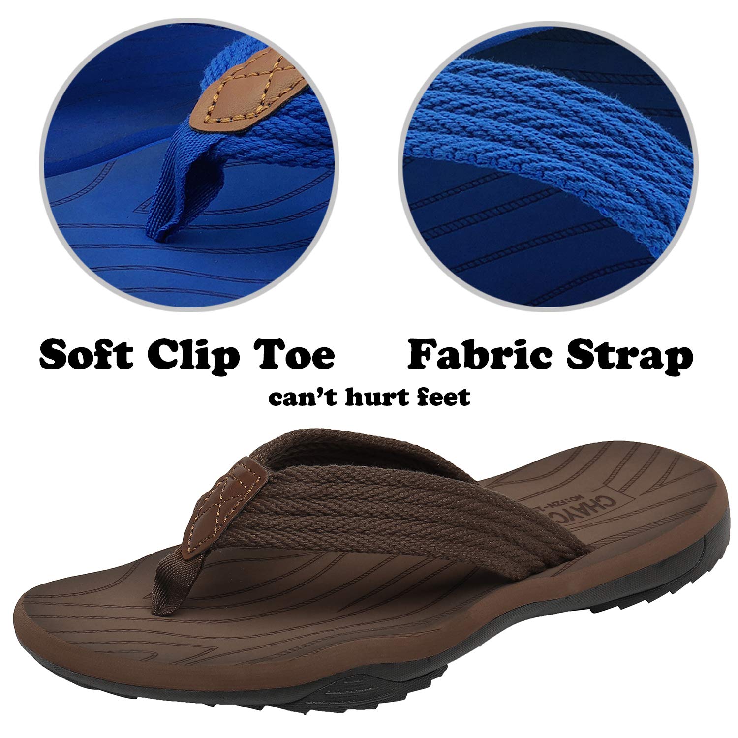 ChayChax Infradito Uomo Scarpe da Spiaggia e Piscina Sportive Beach Sandali Morbide Ciabatte Antiscivolo Pantofole con Gomma Suola