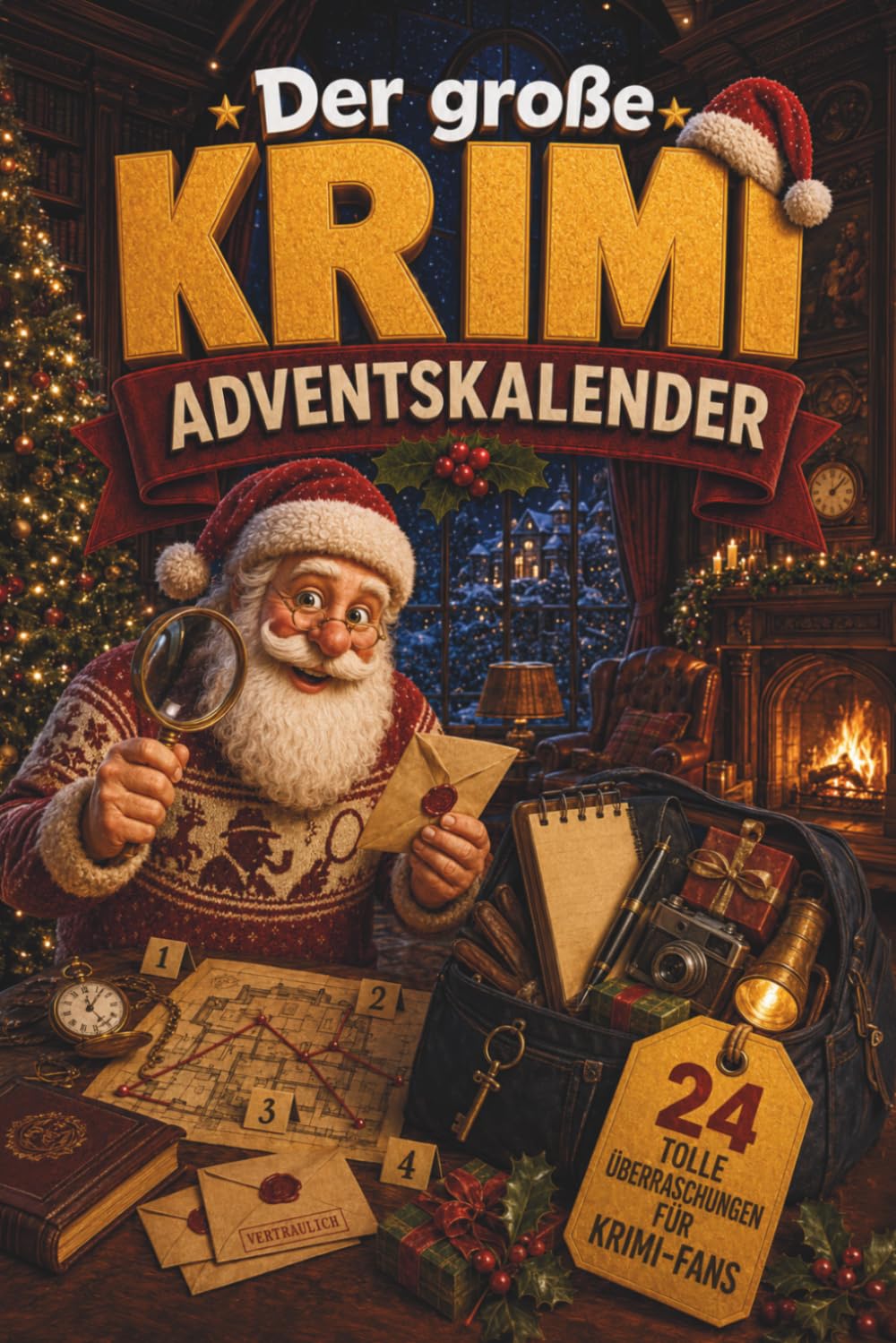 Der große Krimi Adventskalender: Das Krimi-Adventskalender-Buch zum Miträtseln mit kleinen Fällen, Rätseln und Spür-Wissen