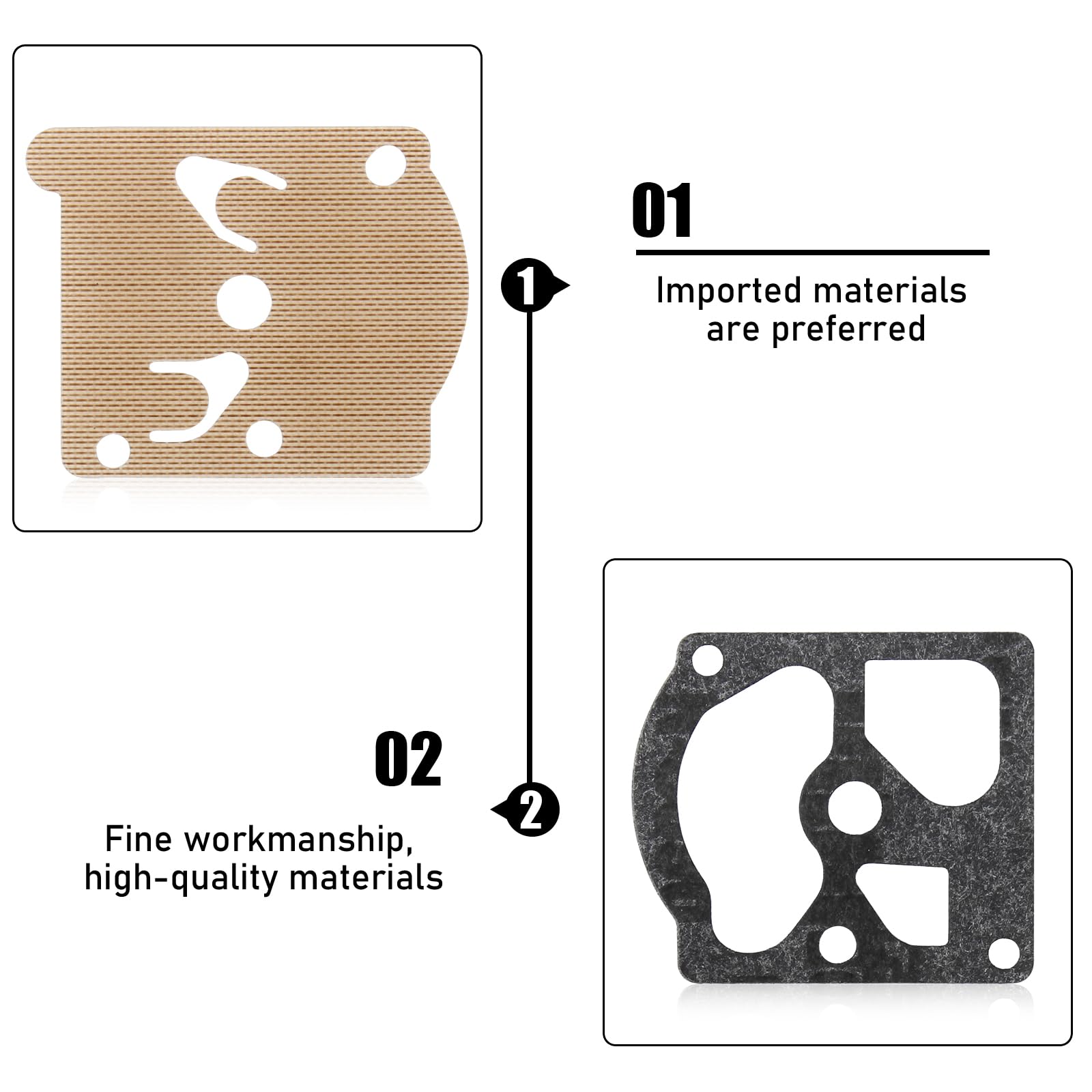 Kit Riparazione Carburatore WalBro K20-WAT Compatibile - Foto 10