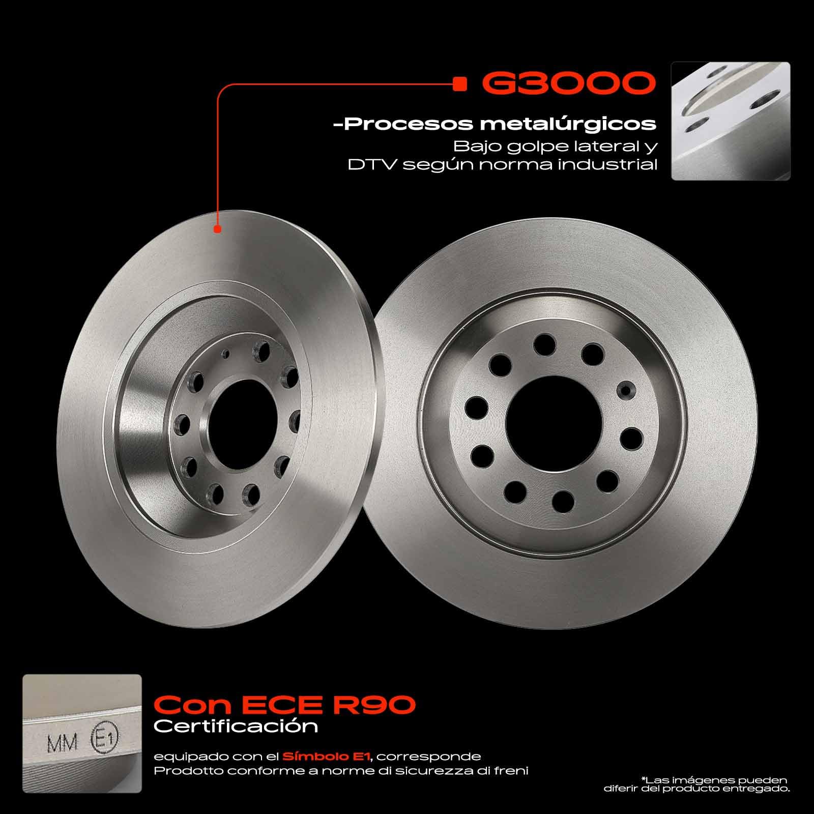 Frankberg 2 discos de freno + 4 pastillas de freno con lubricante de freno eje trasero compatible con A6 4F2 C6 2.0L-4.2L 2004-2011 PR Nº 1KD/2ED/1KQ Replace# 1K0698451