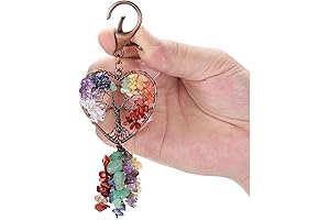 7 Chakra Healing Crystal Keychain: Radiant Energy and Protection