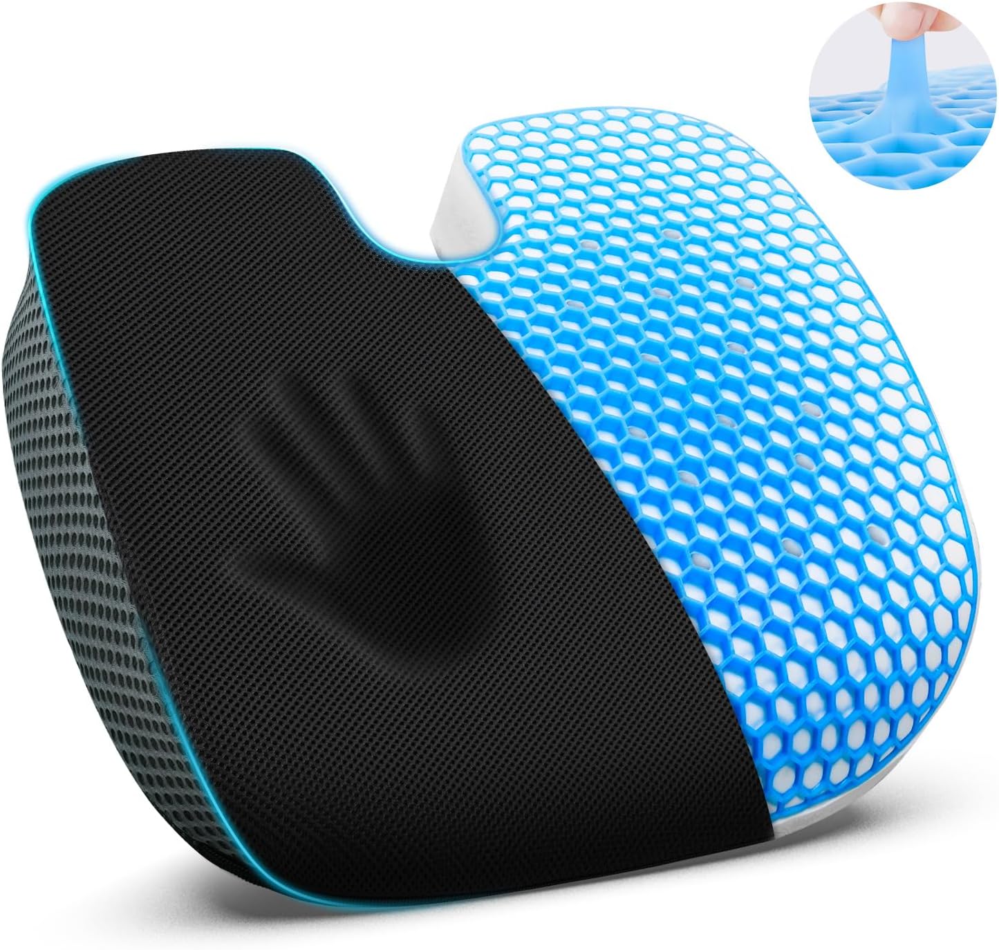 ZIKEE Gel Seat Cushion with Enhanced Support & Breathability, Extra Large Office