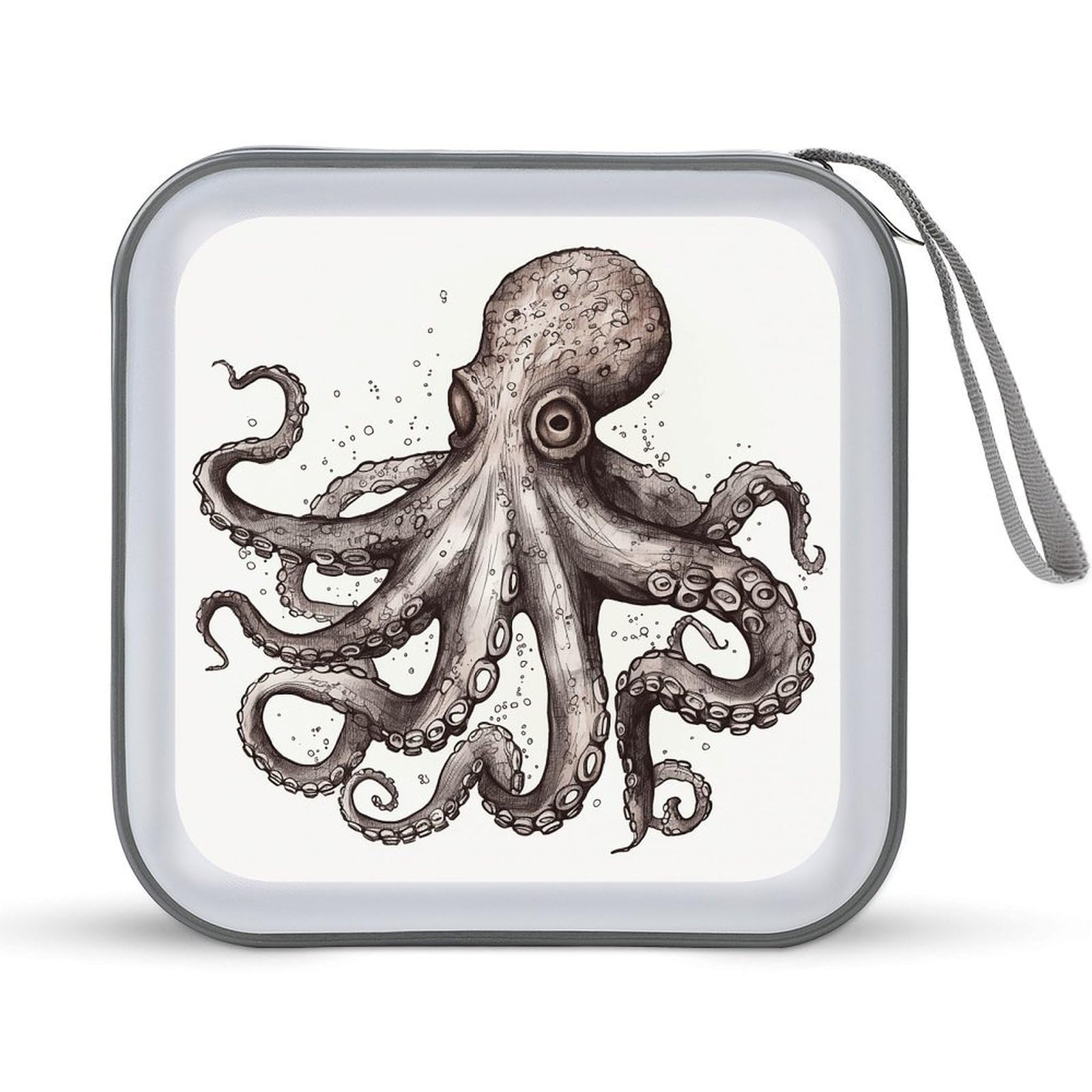 VstaDank Octopus 40 Capacity DVD Case with Zipper Disc, Portable CD Storage Organizer Hard Plastic Storage Wallet Organizer Organizer for the