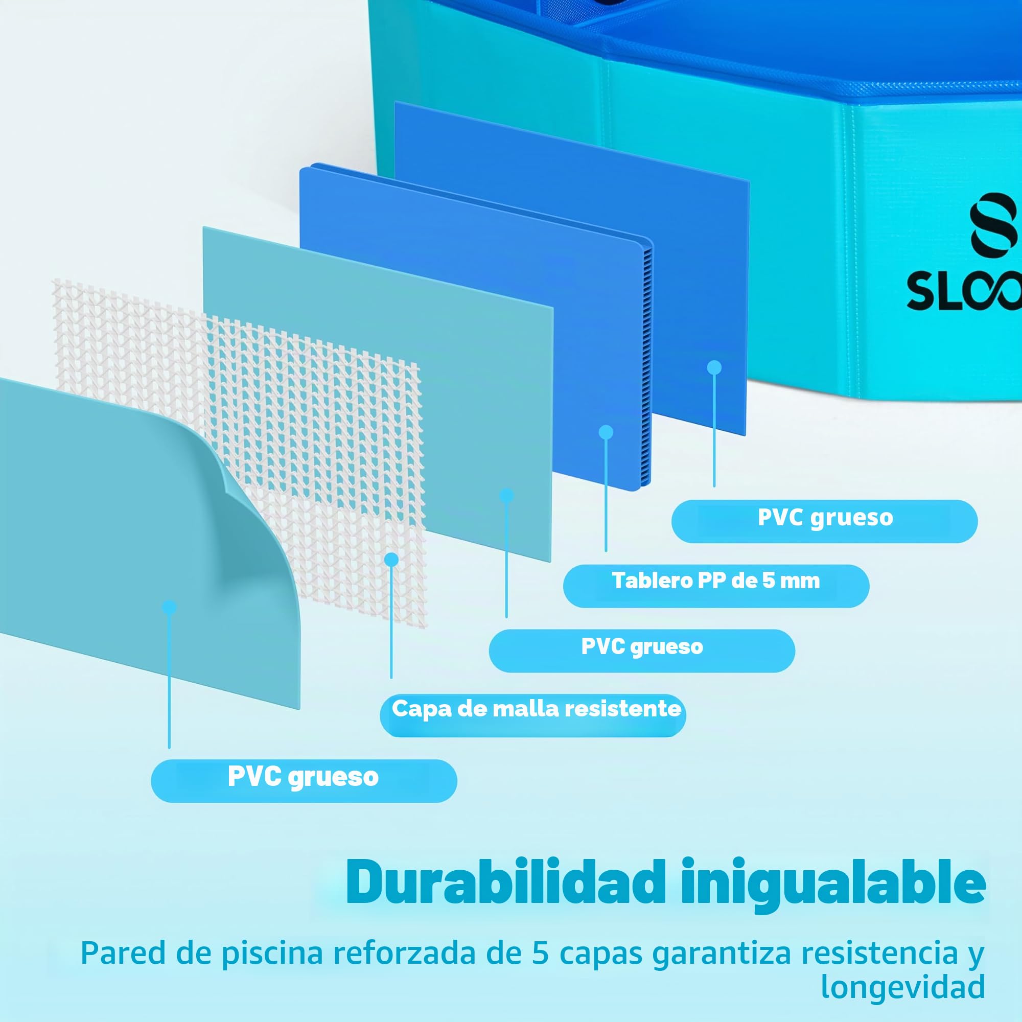 SLOOSH - Piscina para perros plegable para niños, de plástico duro, para perros, bañera plegable, antideslizante, para mascotas, apta para niños, interior, exterior, jardín