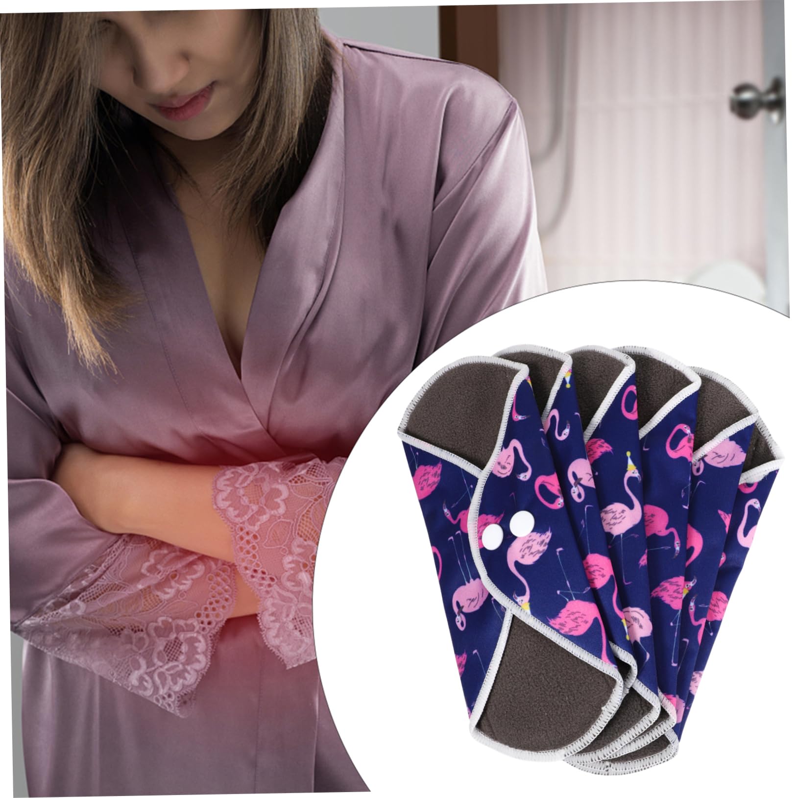 Didiseaon 3 Juegos De Compresas Sanitarias Repetibles Servilletas Sanitarias Reutilizables Almohadillas Menstruales Reutilizables Para Mamá Almohadillas Menstruales De Tela Almohadilla