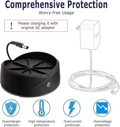 Miniatura 5 de Base de batería para Eccho 3 y Echho Pluss 2 hace que sean portátiles no incluyen el altavoz o el cable de carga (negro)