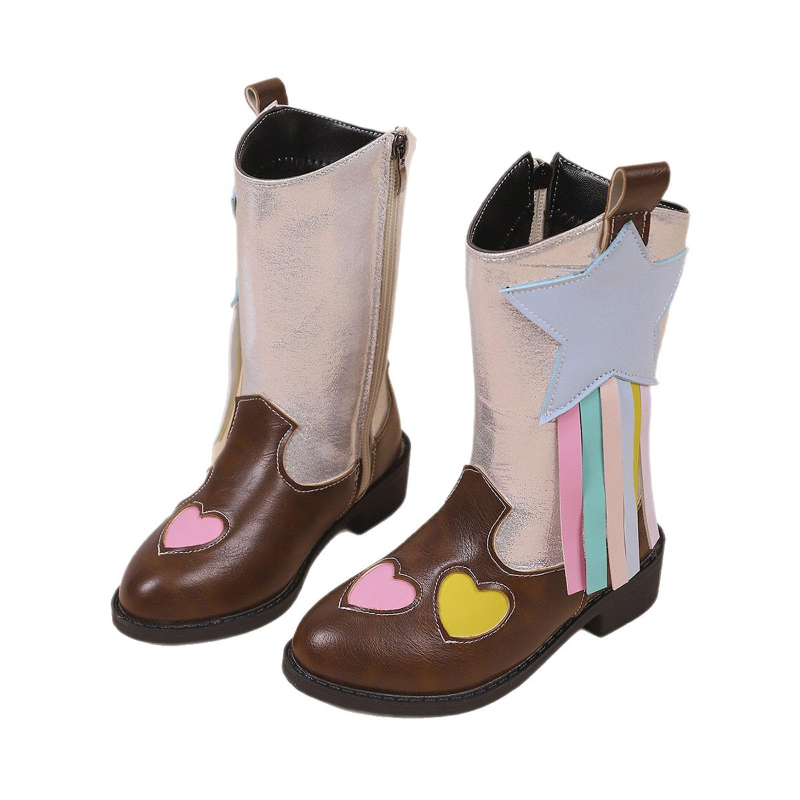 Mädchen Stiefel Liebe Stern Reitstiefel Langschaft Leder Boot