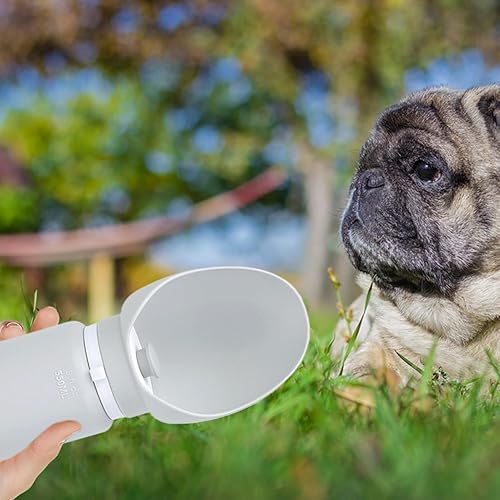 Miniatura 9 de Botella de agua para mascotas, contenedor plegable a prueba de fugas, cuenco de agua para viajes, para cachorros, para senderismo, caminar,