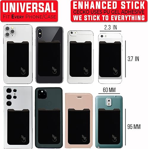 Miniatura 3 de Gecko - Cartera adhesiva para tarjetas de crédito y dinero en efectivo