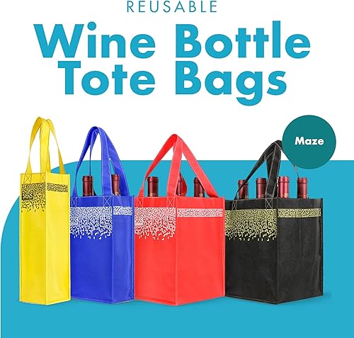Miniatura 8 de Bolsas reutilizables para botellas de vino juego de 4 unidades adornadas Istanbul, Maze, Ornate, Versailles