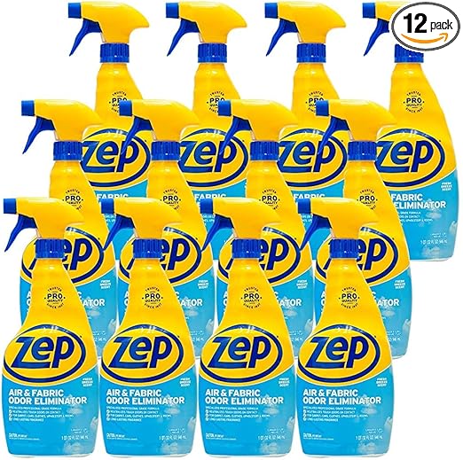 Zep Air and Fabric Odor Eliminator and Freshener - 32 oz (Pack of 12) ZUAIR32 - Neutralizes Tough Unwanted Odors on Contact. Refresh Your Home, Office and Business