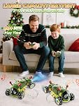 Kssvzz Voitures de télécommande pour enfants, 2.4GHz RC Caterpillar Monster Truck avec musique, spray & Affichage de la lumière RC Voiture crawling, robot insecte interactif garçons jouets filles cadeau de Noël pour l'âge 3 4 5 6 7 8 9 10+
