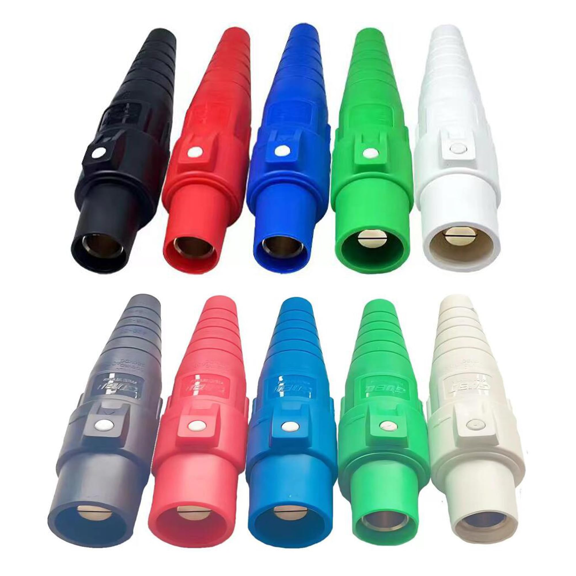 JUNMAN 400A Camlock Power Connectors 5 Color 5 Male and 5 Female for Power Distro