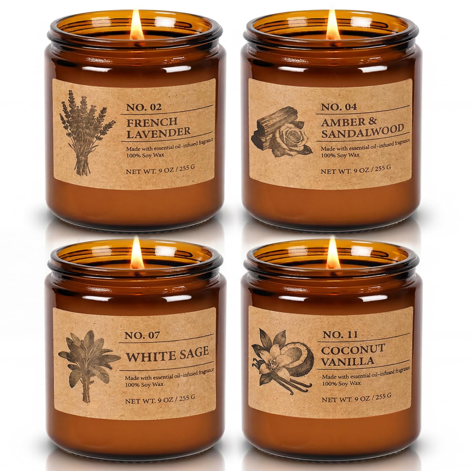 Wellness Soy Candle Collection - 4 Pack