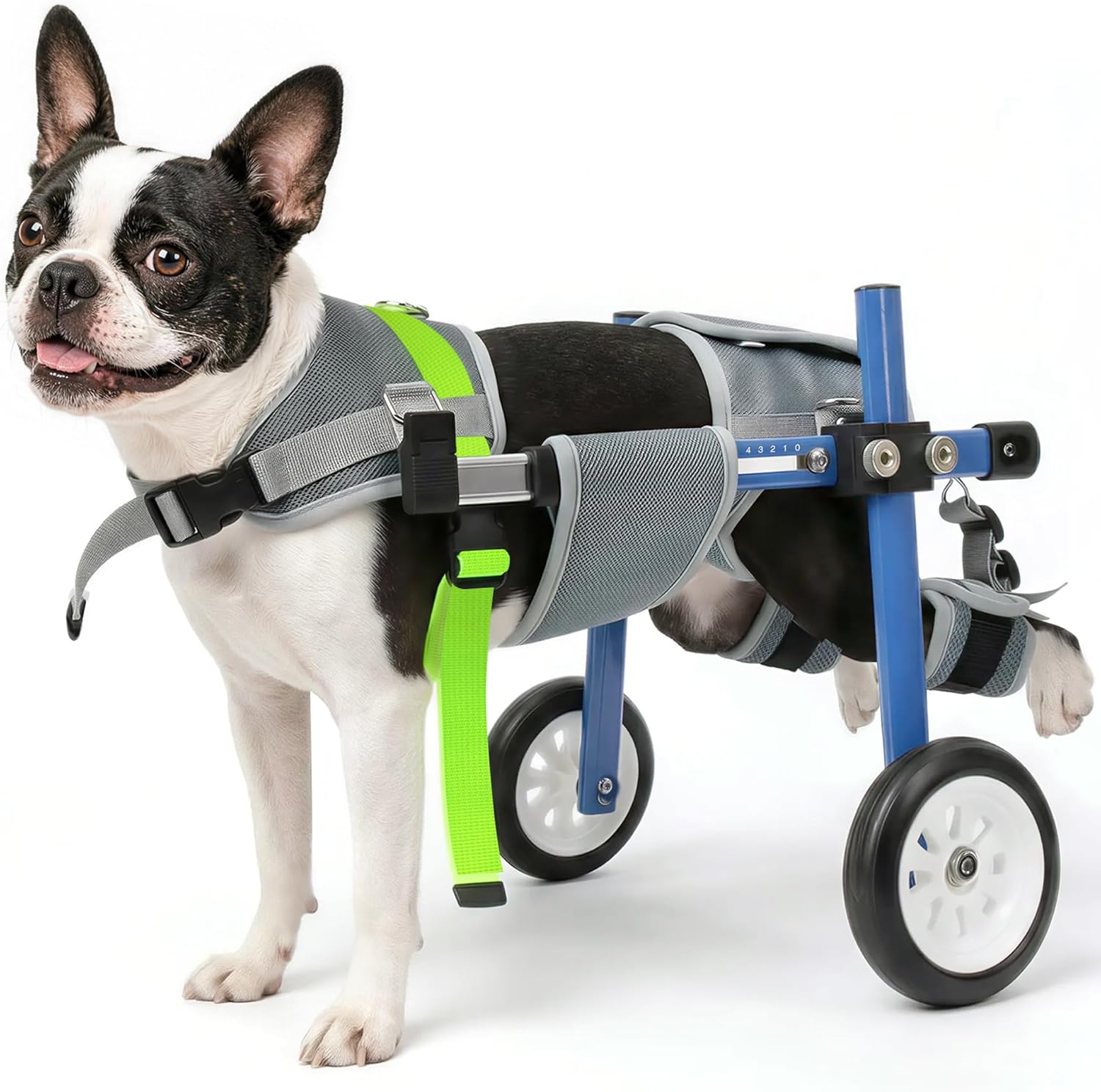 Lightweight and Adjustable Dog Wheelchair for Back Legs, Dog Carts with Wheels for Disabled Dogs, Thick Harness Support Mobility Cart for Pets
