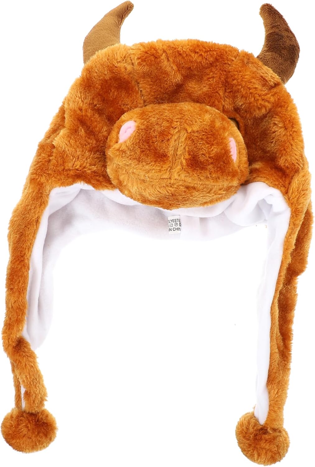 Hemoton Brown Cow Plush Party Hat for Role Plays and Music Festivals