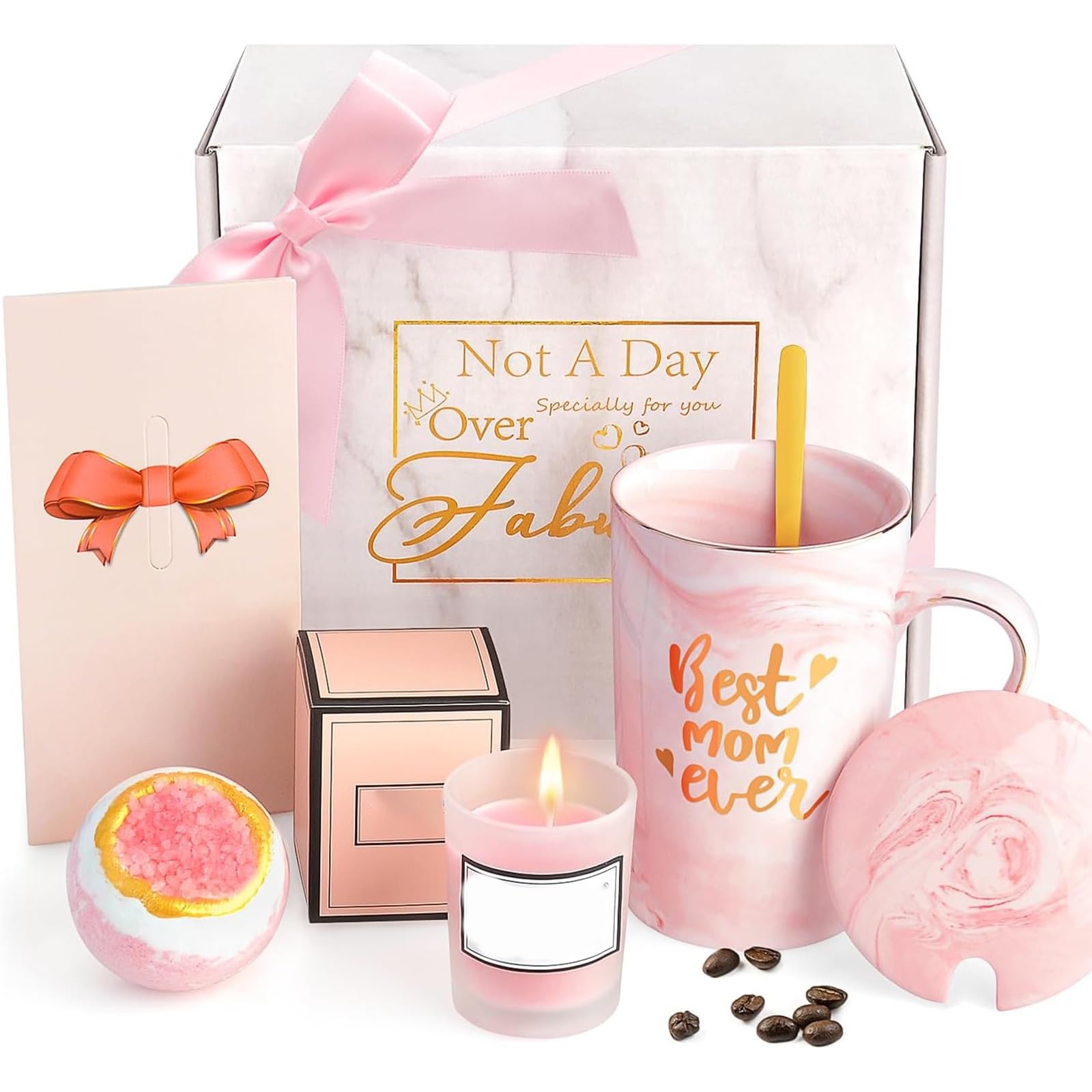 THE WHITE SHOP 1 SET of Gifts for Mom from Daughter Son,Mothers Day Gift Ideas,Mothers Day Gifts for Wife,Mom Christmas Gifts, Unique Birthday Gifts for Women