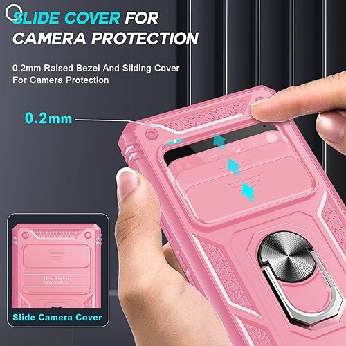 Miniatura 3 de LeYi Funda para Google Pixel 6 Pro Funda para Pixel 6 Pro con cubierta de cámara deslizante, funda de teléfono de grado militar de cuerpo completo