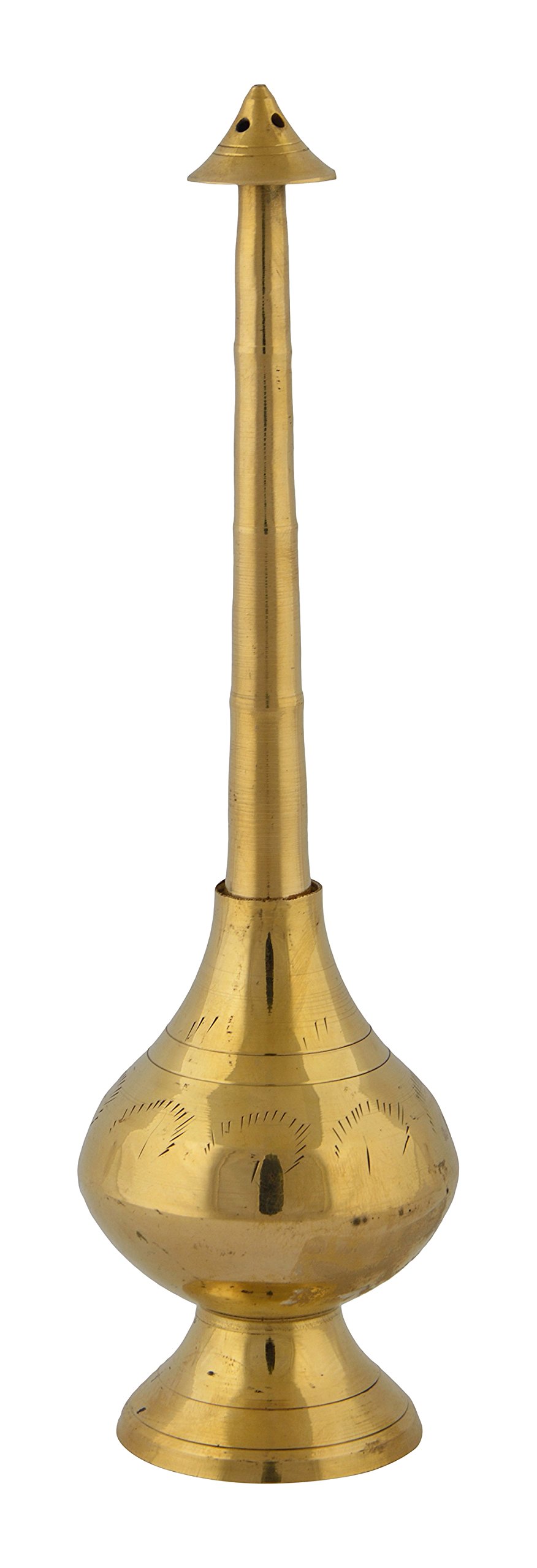 Haristore Brass Panner Sombu Gangajal Water Sprinkler (Bronze_5 x 5 x 13.5 cm)