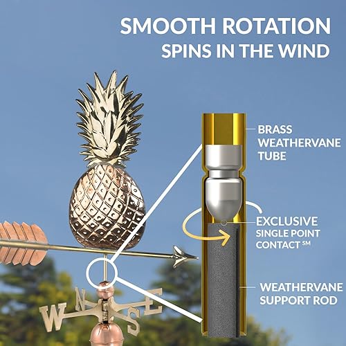 Miniatura 5 de Good Directions Veleta de piña, cobre puro