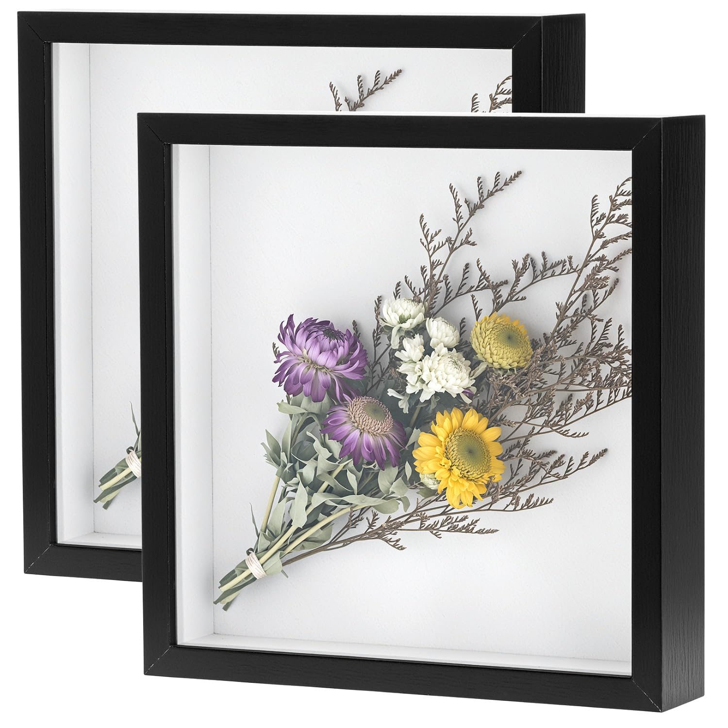 Cadre photo carré 20x20 cm QWORK pour décorer votre salon chaleureux