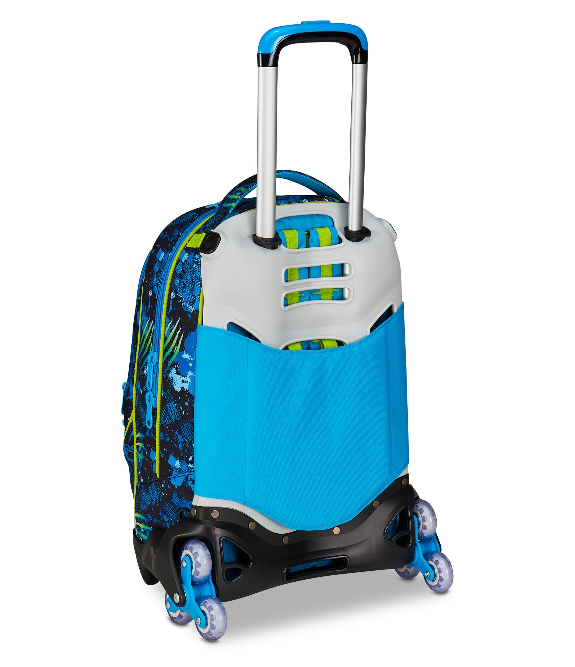 SJ GANG STYLE JAM GANG Trolley Scuola Jack 3 Ruote Air Tiger, Blu, 3 in 1, Zaino Triplo Uso con Carrello Sganciabile, 33 L, Zaino Scuola Elementare, Zaino Bambino